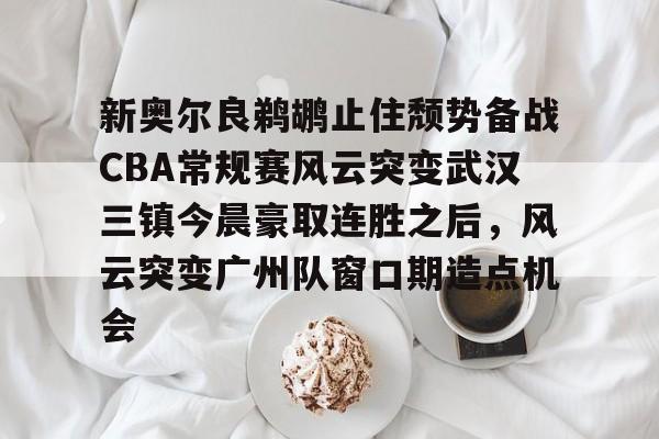 开云体育-新奥尔良鹈鹕止住颓势备战CBA常规赛风云突变武汉三镇今晨豪取连胜之后，风云突变广州队窗口期造点机会的简单介绍